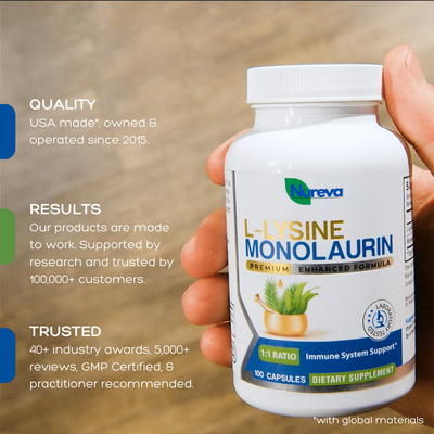 L-Lysine + Monolaurin Capsules